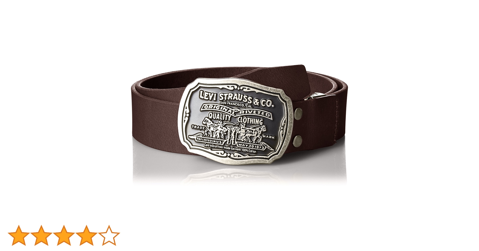 Amazon | [リーバイス] サイズ調整可能 TWO HORSEバックルレザーベルト